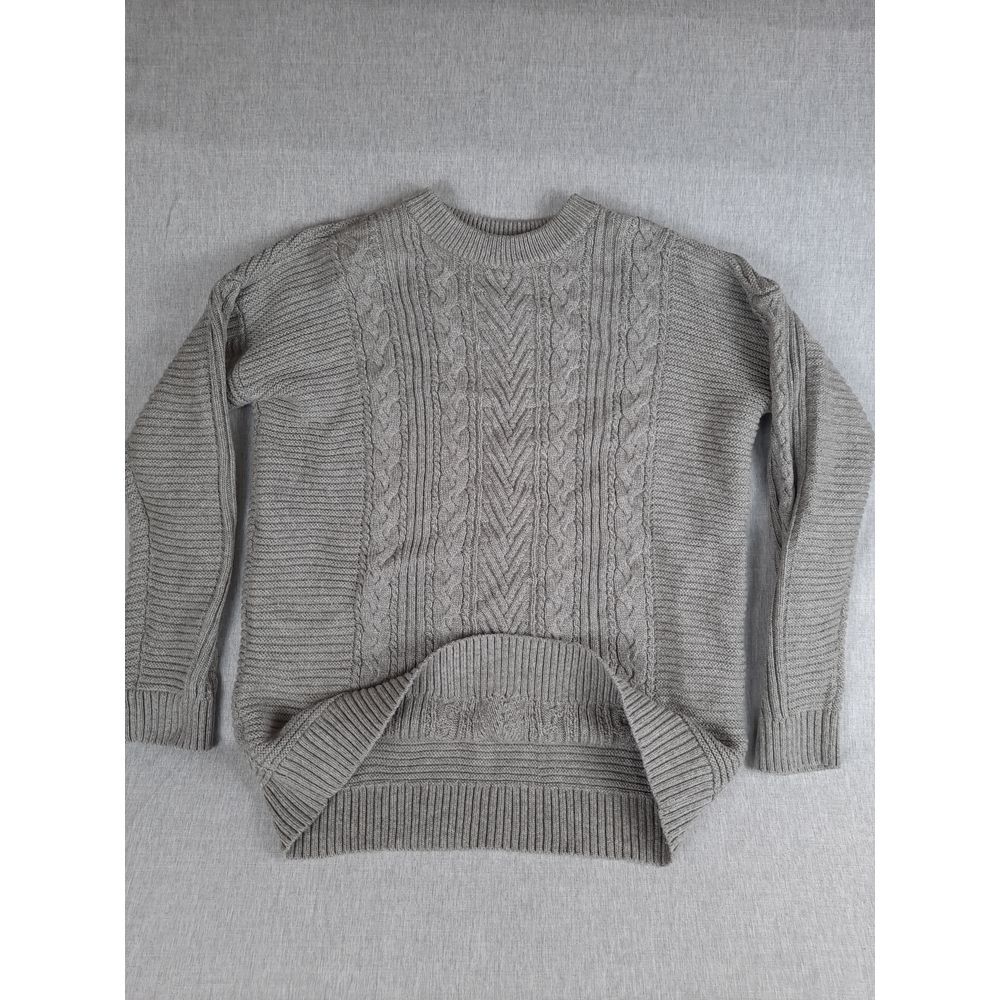 Uniqlo Women's Large Pullover Knit Waffle Sweater Long Sleeve Acrylic Wool Blend